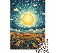 Rompecabezas De 1000 Piezas para Adultos Golden Wheat Field Under Bright Sun Rompecabezas Juego De Ingenio Ensamblaje De Patrones Regalos De Cumpleaños Y Únicos 52x38cm/1000pcs