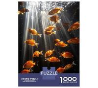 Rompecabezas De 1000 Piezas para Adultos Goldfish Swimming in Sunlit Water Rompecabezas para Adultos Juguete Decoración De Pared para La Diversión Familiar 70x50cm/1000pcs