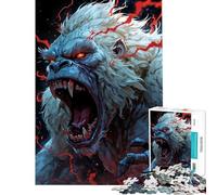 Rompecabezas de 1000 Piezas para Adultos Gorila Albino Enojado con Detalles Rojos Diversión en casa Ideal para Pasar el Tiempo Durante Las Vacaciones Juego de ingenio Apto para Mayores de 14 años