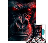 Rompecabezas de 1000 Piezas para Adultos Gorila Enojado Diversión Garantizada en casa Juego difícil e Imposible Apto para Mayores de 14 años 50x75cm