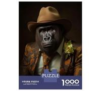 Rompecabezas De 1000 Piezas para Adultos Gorilla in Boho Suit Rompecabezas para Adultos Juegos Familiares Carrera De Velocidad Manual Regalo De Cumpleaños, Regalos, 70x50cm/1000pcs