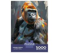 Rompecabezas De 1000 Piezas para Adultos Gorilla Wall Art Print Rompecabezas para Adultos Juegos Familiares Una Obra De Arte Ayuda A Ejercitar El Cerebro 70x50cm/1000pcs