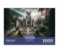 Rompecabezas De 1000 Piezas para Adultos Gothic Garden Architecture Rompecabezas para Adultos Juegos Divertidos Pero Divertidos Y Humorísticos Desafiantes De Completar 52x38cm/1000pcs