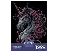 Rompecabezas De 1000 Piezas para Adultos Gothic Unicorn with Tentacles Rompecabezas para Adultos Juegos De Relajación Regalo De Cumpleaños Interacción Entre Padres E Hijos 70x50cm/1000pcs