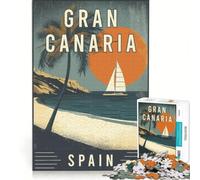 Rompecabezas de 1000 Piezas para Adultos, Gran Canaria en España, Juegos Familiares, para divertirse en Familia, Regalos para Amigos y Familiares 38x52cm