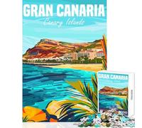 Rompecabezas de 1000 Piezas para Adultos Gran Canaria Islas Canarias Juguete de decoración de Pared Obra de Arte Regalo para Juego Educativo colección de Artistas Bellas Artes tamaño 50x75cm