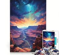 Rompecabezas de 1000 Piezas para Adultos Gran Cañón Visto Desde Arriba, Juego práctico, Carrera de Velocidad Manual, con Piezas de Formas aleatorias Que encajan Perfectamente 38x26cm