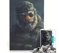 Rompecabezas de 1000 Piezas para Adultos: Gran Jefe Tigre, Juegos educativos, Actividades Divertidas para Hacer en casa, Lista de Deseos con Papá Noel 38x26cm