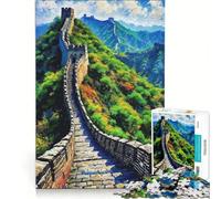 Rompecabezas de 1000 Piezas para Adultos Gran Muralla China, Juguetes para armar, para Pasar el Tiempo en Vacaciones, cumpleaños 38x52cm