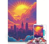 Rompecabezas de 1000 Piezas para Adultos: Gran Sol en Columbus, Ohio Juego de ingenio Diversión en casa Colección de Artistas Bellas Artes 50x75cm