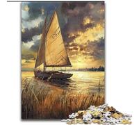 Rompecabezas de 1000 Piezas para Adultos: Gran velero en el Lago Rompecabezas de 1000 Piezas Un desafío para la Mente, Ideal para Jugar en Familia (tamaño 50x75cm)