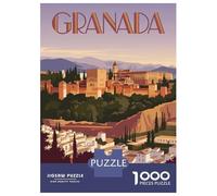 Rompecabezas De 1000 Piezas para Adultos Granada Cityscape Travel Rompecabezas para Adultos Juguetes Antiestrés Decoración del Hogar Regalos para Amigos Y Familiares 38x26cm/1000pcs