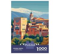 Rompecabezas De 1000 Piezas para Adultos Granada, Spain Travel Rompecabezas para Adultos Juego De Ingenio Desafío Educativo Difícil 70x50cm/1000pcs