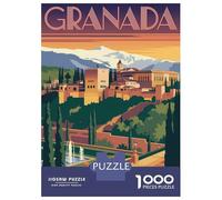 Rompecabezas De 1000 Piezas para Adultos Granada Travel Rompecabezas para Adultos Juegos De Relajación Desafío Difícil Regalo De Cumpleaños, Regalos, 70x50cm/1000pcs