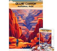 Rompecabezas de 1000 Piezas para Adultos Grand Canyon Majesty decoración del hogar Juguetes Regalos para Mujeres y Hombres Juego Imposible con Piezas Completamente entrelazadas de Forma aleatoria