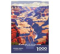 Rompecabezas De 1000 Piezas Para Adultos Grand Canyon National Park Illustration Rompecabezas Para Adultos Juego De Ingenio Carrera De Velocidad De Manos Regalos Para Reducir El Estrés 38x26cm/1000pcs