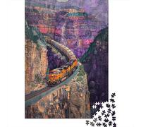 Rompecabezas De 1000 Piezas para Adultos Grand Canyon Train Ride Rompecabezas para Adolescentes Juego Práctico Desafío Difícil Regalo De Cumpleaños, Regalos, 38x26cm/1000pcs
