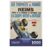 Rompecabezas De 1000 Piezas para Adultos Grand Prix Reims 1968 Coupe Inter Trophee Craven A Rompecabezas para Adultos Juegos De Relajación Regalos para Mujeres Desafío Educativo 70x50cm/1000pcs