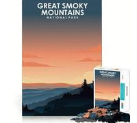 Rompecabezas de 1000 Piezas para Adultos,Grandes Montañas Humeantes,Corte Premium,Juego para ejercitar la Mente,diversión sin Preocupaciones,decoración navideña (38x26cm)