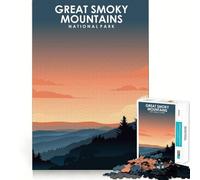 Rompecabezas de 1000 Piezas para Adultos,Grandes Montañas Humeantes,Corte Premium,Juego para ejercitar la Mente,diversión sin Preocupaciones,decoración navideña (38x52cm)