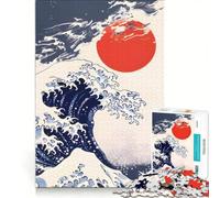 Rompecabezas de 1000 Piezas para Adultos: Grandes Olas Azules japonesas, Juego Imposible, Actividades Divertidas para Hacer en casa, colección de Artistas, Bellas Artes 50x75cm