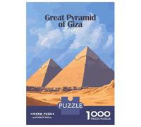 Rompecabezas De 1000 Piezas para Adultos Great Pyramid of Giza Rompecabezas para Adultos Juego Familiar Vacaciones En Casa Matar El Tiempo Difícil Y Desafiante 52x38cm/1000pcs
