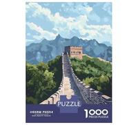 Rompecabezas De 1000 Piezas para Adultos Great Wall of China Rompecabezas para Adultos Juegos Divertidos Corte De Precisión Actividades Divertidas En Casa, 70x50cm/1000pcs