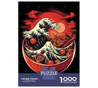 Rompecabezas De 1000 Piezas para Adultos Great Wave of Ramen Rompecabezas para Adultos Juego De Ingenio Carrera De Velocidad De Manos Regalos para Reducir El Estrés 70x50cm/1000pcs