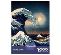 Rompecabezas De 1000 Piezas para Adultos Great Wave Off Kanagawa Rompecabezas para Adultos Juegos Relajantes Difícil Oferta Difícil como Regalo para Toda La Familia 52x38cm/1000pcs