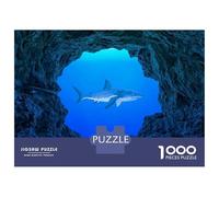 Rompecabezas De 1000 Piezas para Adultos Great White Shark in Cave Opening Rompecabezas para Adolescentes Juegos Familiares Difícil Difícil Interacción Entre Padres E Hijos 70x50cm/1000pcs