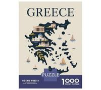 Rompecabezas De 1000 Piezas para Adultos Greece Philosophy of Life Map Rompecabezas para Adultos Juego De Ingenio Carrera De Velocidad De Manos Regalos para Reducir El Estrés 52x38cm/1000pcs