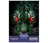 Rompecabezas De 1000 Piezas para Adultos Green Black Tiger Animal Rompecabezas para Adultos Juguete Decoración De Pared Difícil Regalo De Cumpleaños, Regalos, 38x26cm/1000pcs