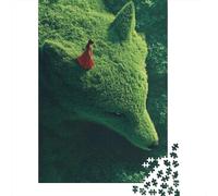Rompecabezas De 1000 Piezas para Adultos Green Wolf Statue with Girl Rompecabezas para Adolescentes Juego Práctico Desafío Difícil Regalo De Cumpleaños, Regalos, 70x50cm/1000pcs