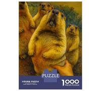 Rompecabezas De 1000 Piezas para Adultos Group of Prairie Dogs with Human Hand Rompecabezas para Adultos Juego Familiar Decoración De Pared Gran Regalo para Jugar 70x50cm/1000pcs