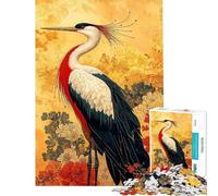 Rompecabezas de 1000 Piezas para Adultos Grulla de Cresta roja Rompecabezas antiestrés para Adultos Decoración de Pared Desafío Educativo (tamaño 50x75cm)