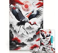 Rompecabezas de 1000 Piezas para Adultos: Grulla Japonesa, Juego Educativo, Entrena tu Cerebro y Tus Manos, Mejora el Amor Entre Parejas 38x52cm