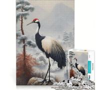 Rompecabezas de 1000 Piezas para Adultos: Grulla Japonesa, Juguete Educativo, Divertido y humorístico Que fomenta el Amor Entre Parejas 38x52cm