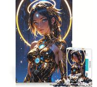 Rompecabezas de 1000 Piezas para Adultos: Guardián Cibernético Celestial, Juego de ingenio, desafiante para completar, fortalece el Amor Entre Parejas 38x52cm