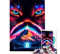 Rompecabezas de 1000 Piezas para Adultos Guardián Felino Cósmico Ideal para cumpleaños y Navidad Un desafío difícil Juegos educativos para Mayores de 14 años (38x52cm)
