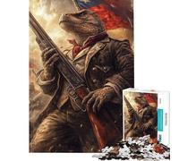 Rompecabezas de 1000 Piezas para Adultos Guerrero de Komodo liderando la revolución Rompecabezas para Adultos Juegos Divertidos análisis y lógica Interacción Entre Padres e Hijos (Tamaño 38x52cm)