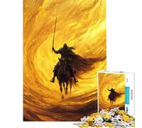 Rompecabezas de 1000 Piezas para Adultos Guerrero del Desierto en la tormenta Dorada Rompecabezas para Adolescentes Juego Familiar Carrera de Velocidad Manual Interacción Entre Padres e Hijos