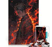 Rompecabezas de 1000 Piezas para Adultos: Guerrero demoníaco de Fuego, Juegos Familiares, para Pasar el Tiempo en casa, cumpleaños y Navidad 38x52cm