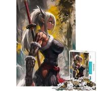 Rompecabezas de 1000 Piezas para Adultos Guerrero Demonio con Katana Juguete Educativo Juego Familiar Decoración Perfecta Regalo de cumpleaños (tamaño 38x26cm)