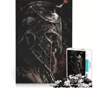 Rompecabezas de 1000 Piezas para Adultos Guerrero Espartano en la Guerra Juego Imposible interacción Entre Padres e Hijos Ideal para cumpleaños y Navidad 38x52cm
