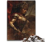 Rompecabezas de 1000 Piezas para Adultos, Guerrero Espartano, Ideal para Pasar el rato en casa, con póster y Hoja de Trivia a Juego (75x50cm)