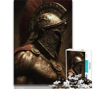 Rompecabezas de 1000 Piezas para Adultos Guerrero Espartano para Adolescentes desafío de Inteligencia Cerebral Juguetes adictivos para decoración del hogar 26x38cm