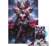 Rompecabezas de 1000 Piezas para Adultos Guerrero Fénix Carmesí Juego práctico de Aprendizaje Juguetes educativos Regalo de cumpleaños (Tamaño 38x52cm)
