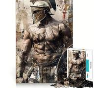 Rompecabezas de 1000 Piezas para Adultos Guerrero Luchador Divertido Juego de Memoria componentes Resistentes y de Corte Limpio aliviar el estrés (50x75cm)
