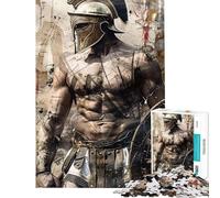 Rompecabezas de 1000 Piezas para Adultos Guerrero Luchador Rompecabezas Educativo de 1000 Piezas Decoración Juego desafiante para Toda la Familia (38x52cm)