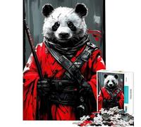Rompecabezas de 1000 Piezas para Adultos Guerrero Panda Estoico Juguete Decorativo para la Pared Una Obra de Arte Toda la Familia (tamaño 38x52cm)